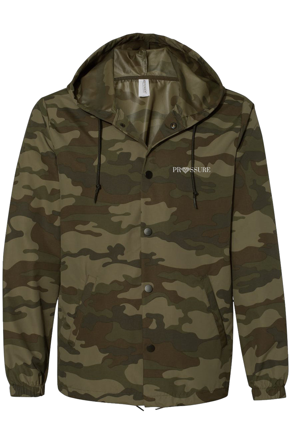 Pressure Forest Camo Water-Resistant Windbreaker